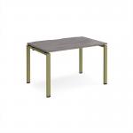 Adapt single desk 1200mm x 800mm - green frame, grey oak top E128-GN-GO
