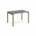 Adapt single desk 1200mm x 800mm - green frame, grey oak top E128-GN-GO
