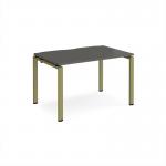 Adapt single desk 1200mm x 800mm - green frame, storm grey top E128-GN-OG