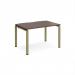 Adapt single desk 1200mm x 800mm - green frame, walnut top E128-GN-W