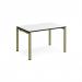 Adapt single desk 1200mm x 800mm - green frame, white top, black edge E128-GN-WK