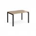 Adapt single desk 1200mm x 800mm - black frame, kendal oak top E128-K-KO