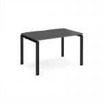 Adapt single desk 1200mm x 800mm - black frame, storm grey top E128-K-OG