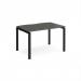 Adapt single desk 1200mm x 800mm - black frame, storm grey top E128-K-OG