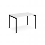 Adapt single desk 1200mm x 800mm - black frame, white top E128-K-WH