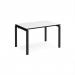 Adapt single desk 1200mm x 800mm - black frame, white top, black edge E128-K-WK