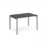 Adapt single desk 1200mm x 800mm - silver frame, storm grey top E128-S-OG