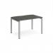 Adapt single desk 1200mm x 800mm - silver frame, storm grey top E128-S-OG
