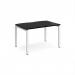 Adapt single desk 1200mm x 800mm - white frame, black top E128-WH-BK