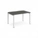 Adapt single desk 1200mm x 800mm - white frame, storm grey top E128-WH-OG