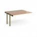Adapt add on unit single 1400mm x 1200mm - green frame, beech top E1412-AB-GN-B