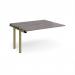 Adapt add on unit single 1400mm x 1200mm - green frame, grey oak top E1412-AB-GN-GO