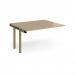 Adapt add on unit single 1400mm x 1200mm - green frame, kendal oak top E1412-AB-GN-KO