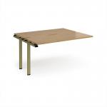 Adapt add on unit single 1400mm x 1200mm - green frame, oak top E1412-AB-GN-O