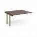 Adapt add on unit single 1400mm x 1200mm - green frame, walnut top E1412-AB-GN-W