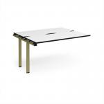 Adapt add on unit single 1400mm x 1200mm - green frame, white top, black edge E1412-AB-GN-WK