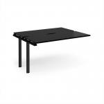 Adapt add on unit single 1400mm x 1200mm - black frame, black top E1412-AB-K-BK