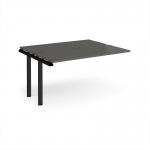 Adapt add on unit single 1400mm x 1200mm - black frame, storm grey top E1412-AB-K-OG