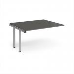 Adapt add on unit single 1400mm x 1200mm - silver frame, storm grey top E1412-AB-S-OG