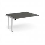 Adapt add on unit single 1400mm x 1200mm - white frame, storm grey top E1412-AB-WH-OG