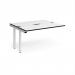 Adapt add on unit single 1400mm x 1200mm - white frame, white top, black edge E1412-AB-WH-WK