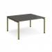 Adapt back to back desks 1400mm x 1200mm - green frame, storm grey top E1412-GN-OG