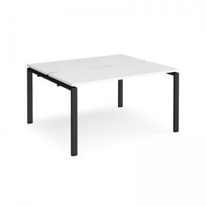 Adapt starter units back to back 1400mm x 1200mm - black frame, white