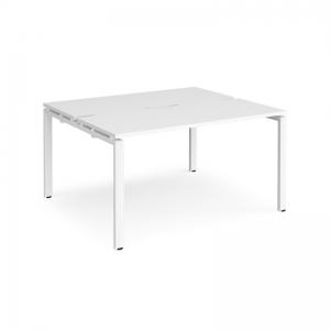 Adapt starter units back to back 1400mm x 1200mm - white frame, white