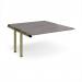 Adapt add on unit single 1400mm x 1600mm - green frame, grey oak top E1416-AB-GN-GO