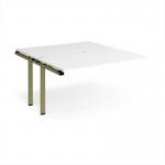 Adapt add on unit single 1400mm x 1600mm - green frame, white top E1416-AB-GN-WH