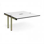 Adapt add on unit single 1400mm x 1600mm - green frame, white top, black edge E1416-AB-GN-WK
