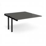 Adapt add on unit single 1400mm x 1600mm - black frame, storm grey top E1416-AB-K-OG