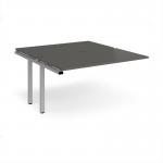 Adapt add on unit single 1400mm x 1600mm - silver frame, storm grey top E1416-AB-S-OG