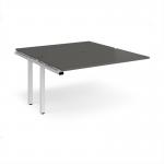 Adapt add on unit single 1400mm x 1600mm - white frame, storm grey top E1416-AB-WH-OG