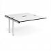 Adapt add on unit single 1400mm x 1600mm - white frame, white top, black edge E1416-AB-WH-WK