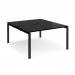 Adapt back to back desks 1400mm x 1600mm - black frame, black top E1416-K-BK