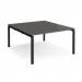 Adapt back to back desks 1400mm x 1600mm - black frame, storm grey top E1416-K-OG