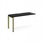Adapt add on unit single 1400mm x 600mm - green frame, black top E146-AB-GN-BK