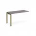Adapt add on unit single 1400mm x 600mm - green frame, grey oak top E146-AB-GN-GO