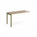 Adapt add on unit single 1400mm x 600mm - green frame, kendal oak top E146-AB-GN-KO
