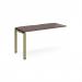 Adapt add on unit single 1400mm x 600mm - green frame, walnut top E146-AB-GN-W