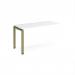 Adapt add on unit single 1400mm x 600mm - green frame, white top E146-AB-GN-WH
