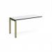 Adapt add on unit single 1400mm x 600mm - green frame, white top, black edge E146-AB-GN-WK