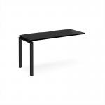 Adapt add on unit single 1400mm x 600mm - black frame, black top E146-AB-K-BK