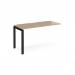 Adapt add on unit single 1400mm x 600mm - black frame, kendal oak top E146-AB-K-KO