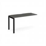 Adapt add on unit single 1400mm x 600mm - black frame, storm grey top E146-AB-K-OG
