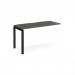 Adapt add on unit single 1400mm x 600mm - black frame, storm grey top E146-AB-K-OG