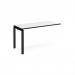 Adapt add on unit single 1400mm x 600mm - black frame, white top, black edge E146-AB-K-WK