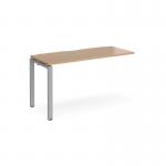 Adapt add on unit single 1400mm x 600mm - silver frame and beech top