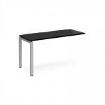 Adapt add on unit single 1400mm x 600mm - silver frame, black top E146-AB-S-BK